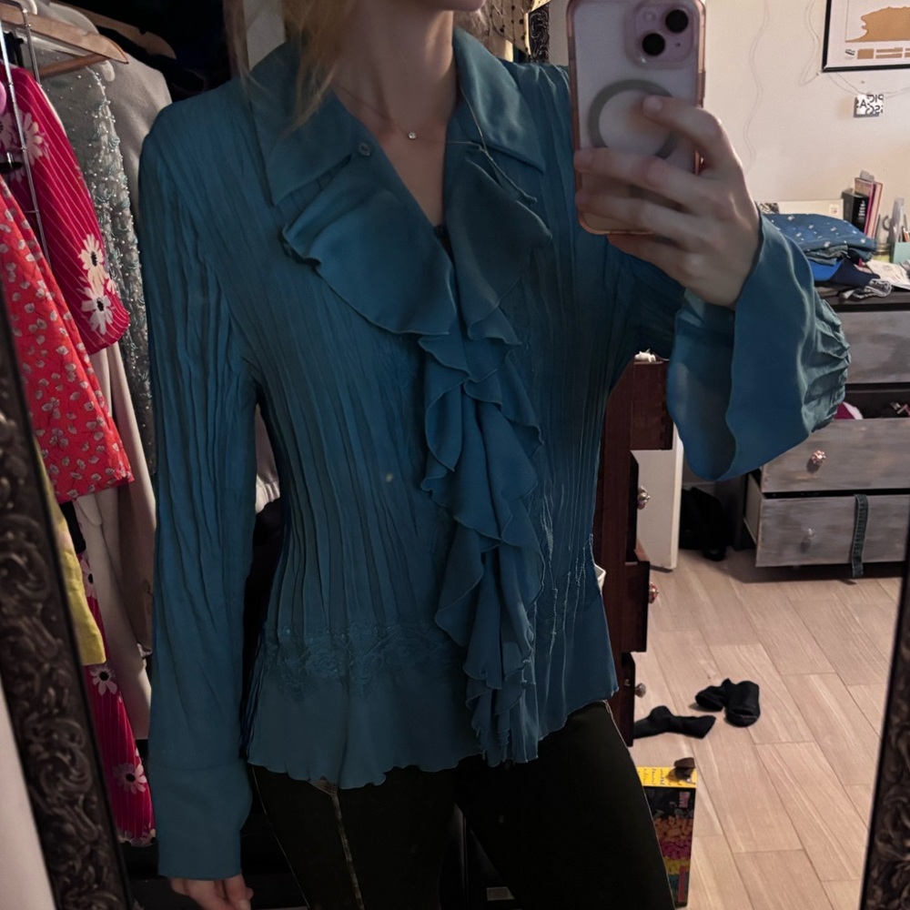 Thrifted western style blouse